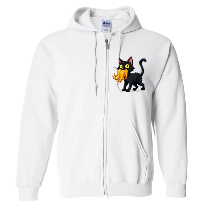 Cat Ladies For Kamala Harris Donald Trump 2024 Sarcastic Full Zip Hoodie