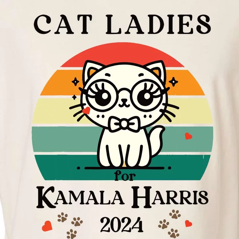 Cat Ladies For Kamala Harris Garment-Dyed Women's Muscle Tee