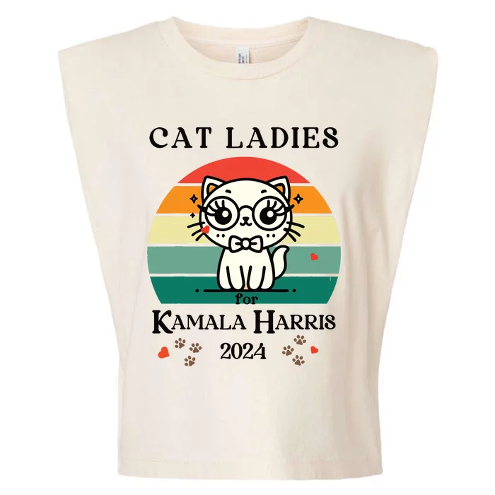 Cat Ladies For Kamala Harris Garment-Dyed Women's Muscle Tee