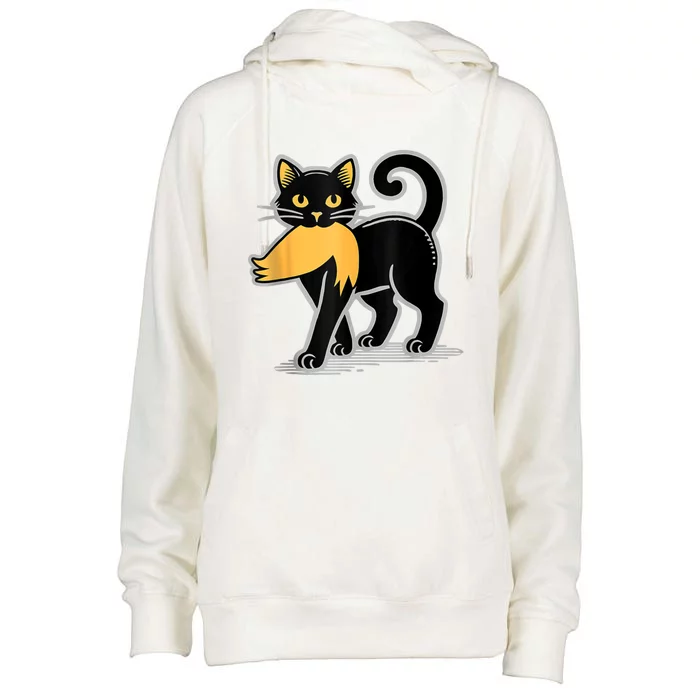 Cat Ladies For Kamala Harris Donald Trump 2024 Sarcastic Womens Funnel Neck Pullover Hood