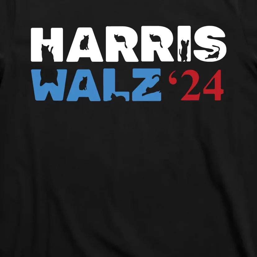 Cat Ladies For Kamala Harris Walz T-Shirt