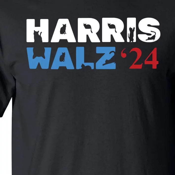 Cat Ladies For Kamala Harris Walz Tall T-Shirt