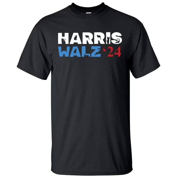 Cat Ladies For Kamala Harris Walz Tall T-Shirt