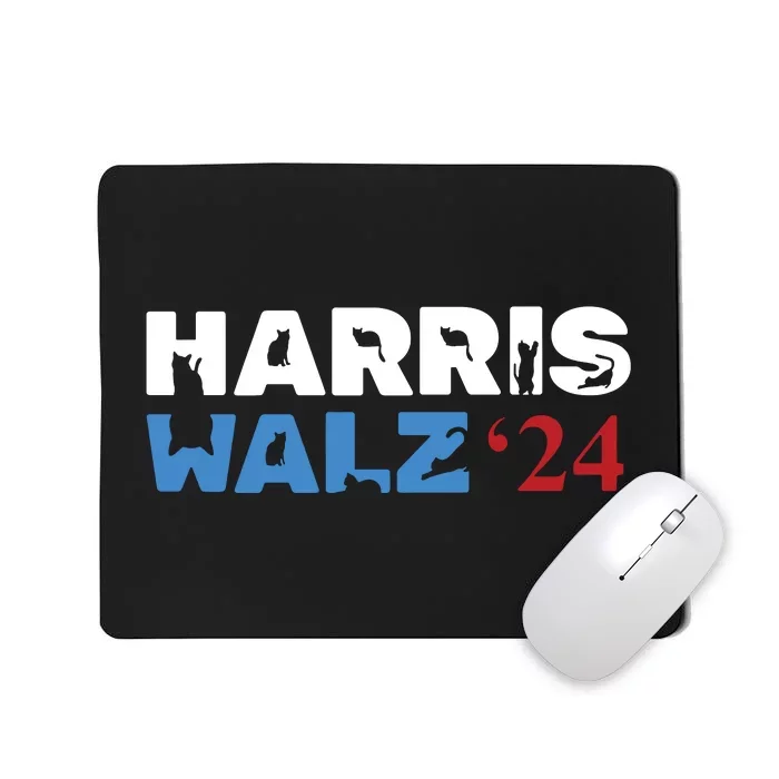 Cat Ladies For Kamala Harris Walz Mousepad