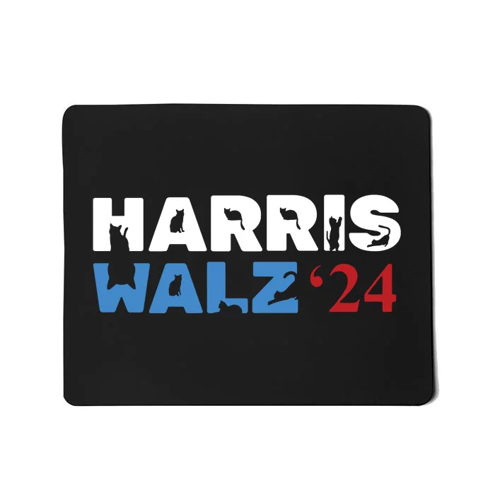 Cat Ladies For Kamala Harris Walz Mousepad