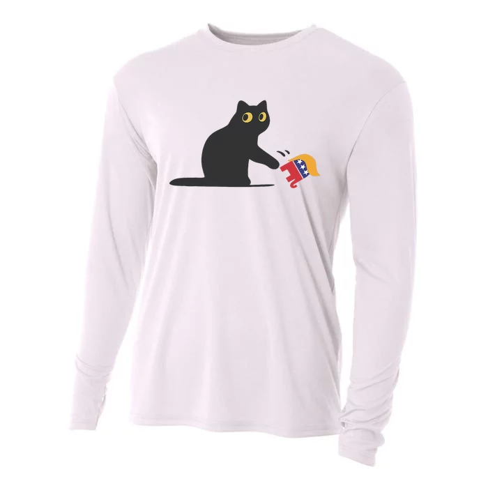 Cat Ladies For Kamala Harris Donald Trump 2024 Sarcastic Cooling Performance Long Sleeve Crew