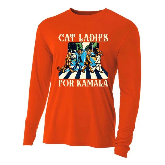 Cat Ladies For Kamala Childless Cat Ladies Not Going Street Cooling Performance Long Sleeve Crew