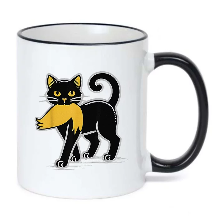 Cat Ladies For Kamala Harris Donald Trump 2024 Sarcastic Black Color Changing Mug