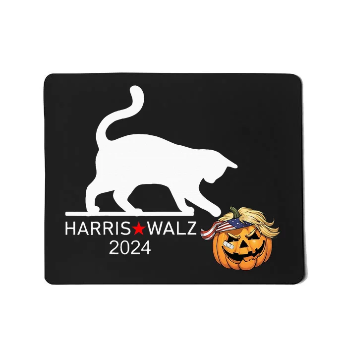 Cat Ladies For Kamala Harris Funny Trump Hair 2024 Mousepad