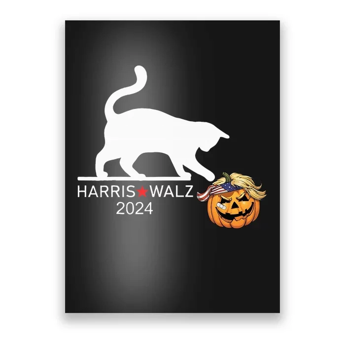 Cat Ladies For Kamala Harris Funny Trump Hair 2024 Poster