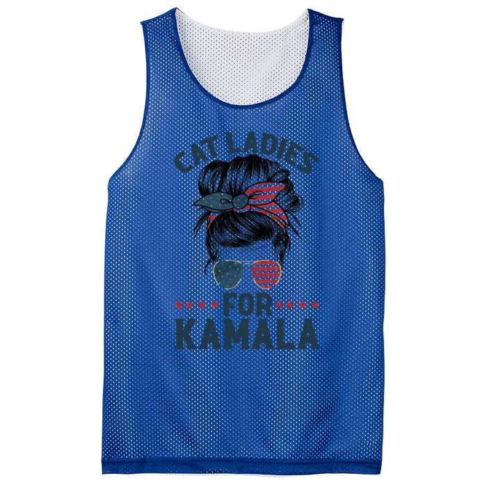 Cat Ladies For Kamala Less Cat Lady Voting Election Usa Gift Mesh Reversible Basketball Jersey Tank