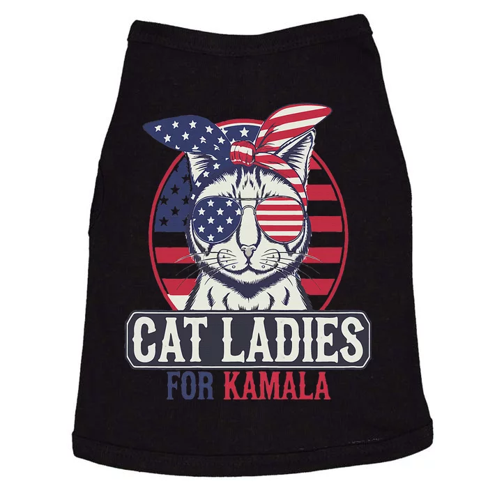 Cat Ladies For Kamala Harris President Election Women Doggie Tank