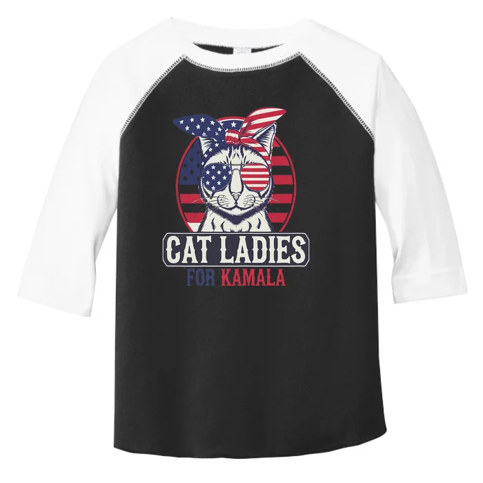 Cat Ladies For Kamala Harris President Election Women Toddler Fine Jersey T-Shirt