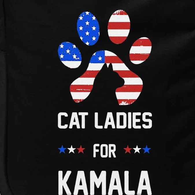 Cat Ladies For Kamala Funny Cat 2024 President Kamala Harris Impact Tech Backpack