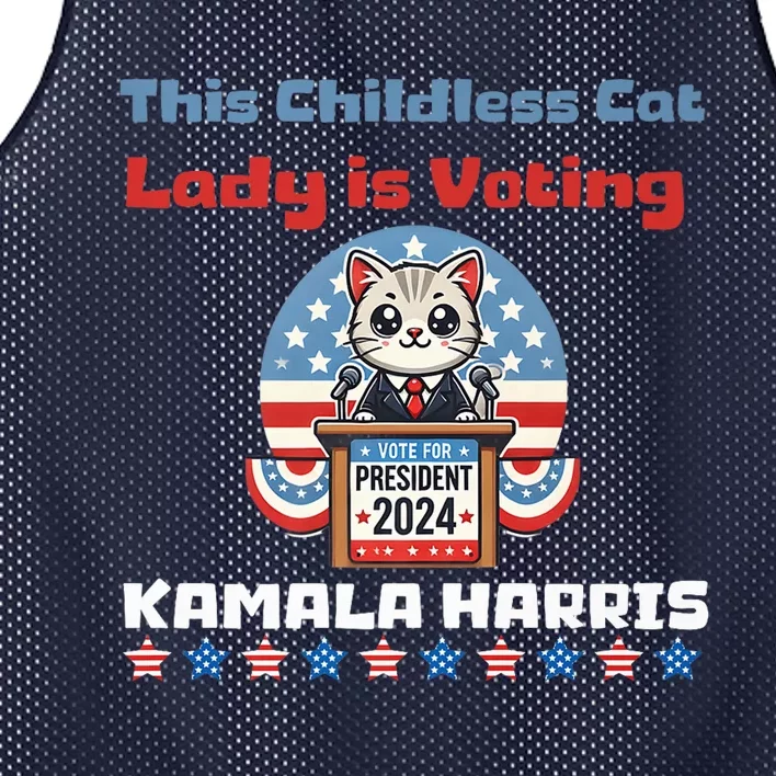 Cat Ladies For Kamala Funny Cat 2024 President Kamalaharris Mesh Reversible Basketball Jersey Tank