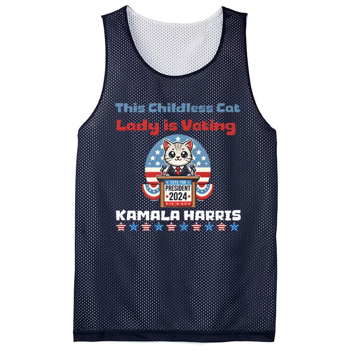 Cat Ladies For Kamala Funny Cat 2024 President Kamalaharris Mesh Reversible Basketball Jersey Tank