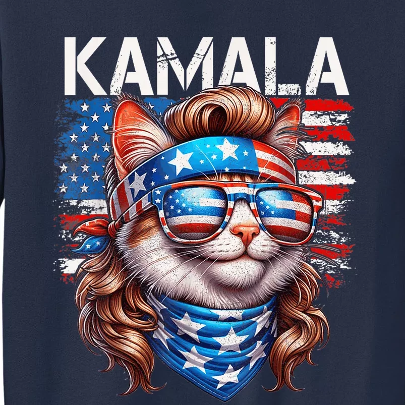 Cat Ladies For Kamala Funny Cat 2024 President Kamalaharris Sweatshirt