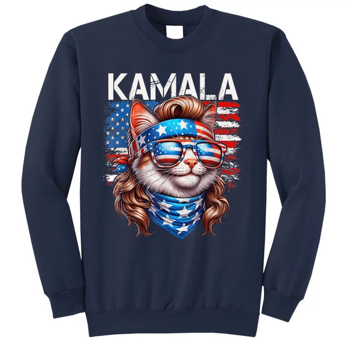 Cat Ladies For Kamala Funny Cat 2024 President Kamalaharris Sweatshirt