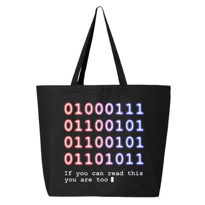 Code Lover Funny Binary Code Tech Lover 25L Jumbo Tote