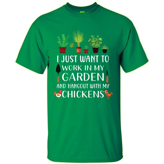 Chicken Lover Funny Gardening Shirts For Men Women Gardener Tall T-Shirt