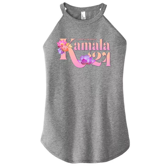 Cute Lotus Flowers Lotus For Potus Kamala Harris 2024 Women’s Perfect Tri Rocker Tank