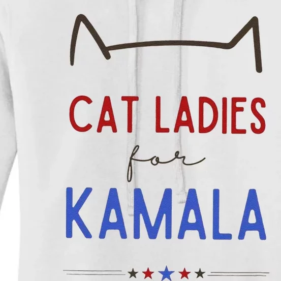 Cat Ladies For Kamala Cat Lady Gift Women's Pullover Hoodie