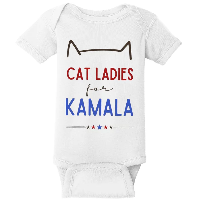 Cat Ladies For Kamala Cat Lady Gift Baby Bodysuit