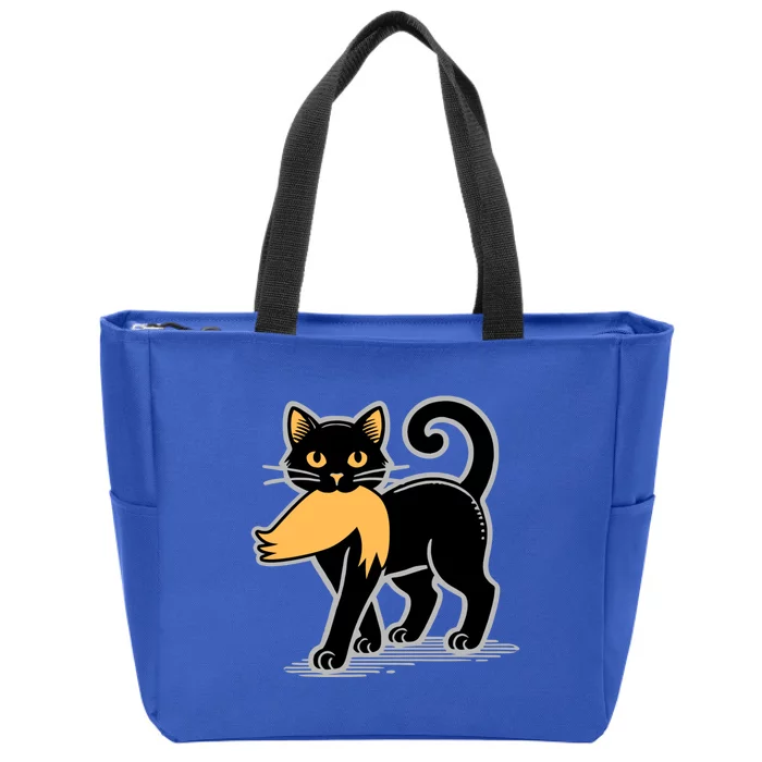 Cat Ladies For Kamala Harris Donald Trump 2024 Sarcastic Gift Zip Tote Bag