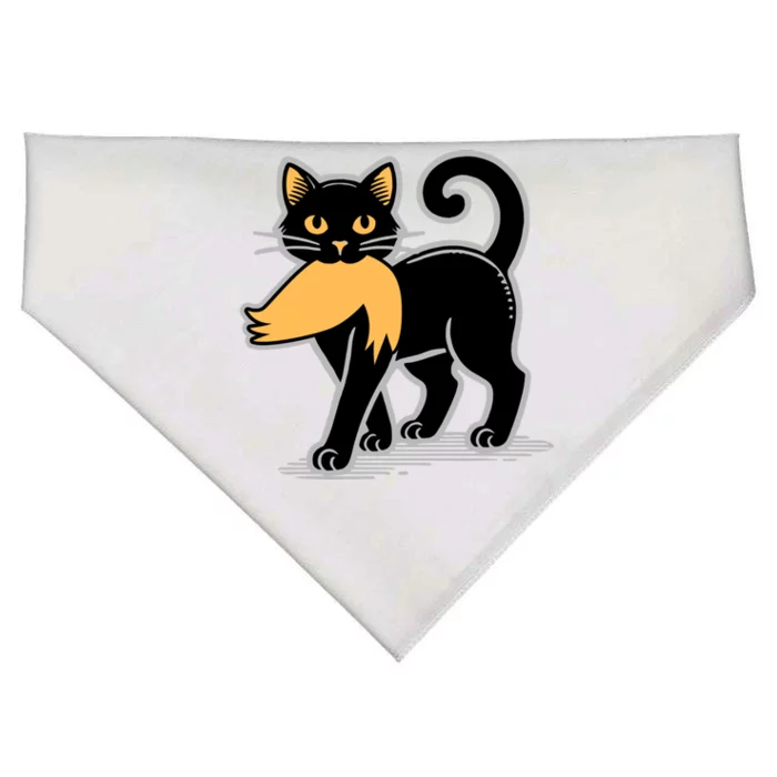 Cat Ladies For Kamala Harris Donald Trump 2024 Sarcastic Gift USA-Made Doggie Bandana