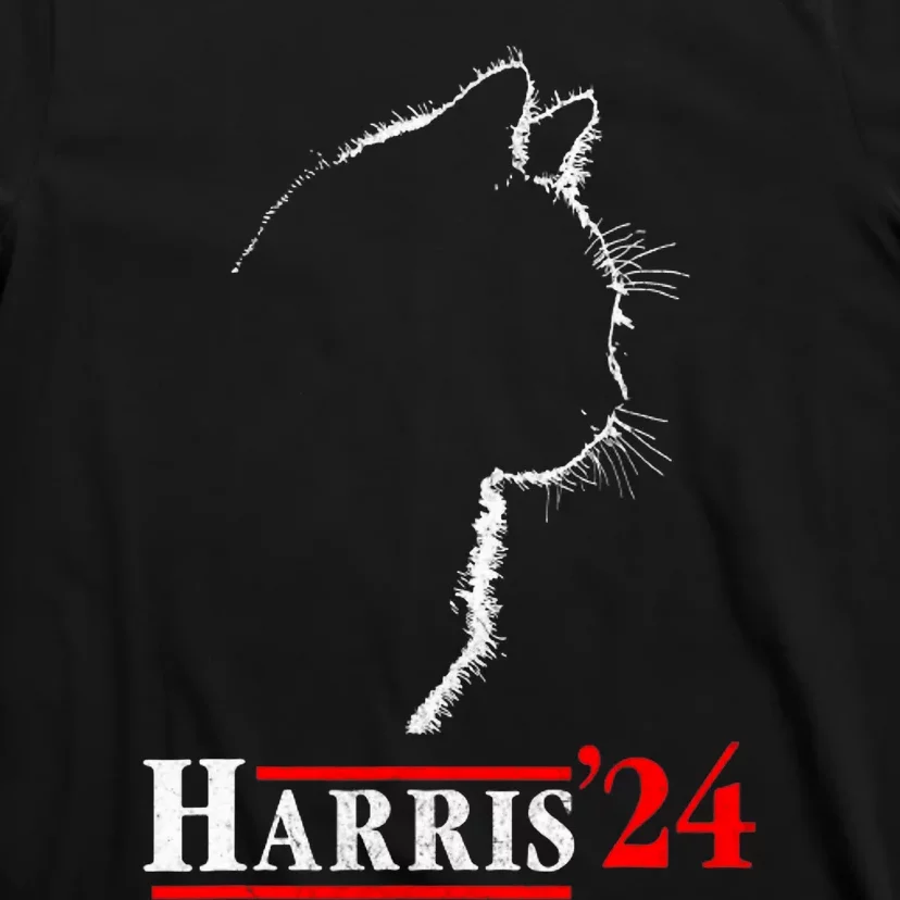 Cat Ladies For Kamala Funny Cat 2024 President Kamala Harris T-Shirt