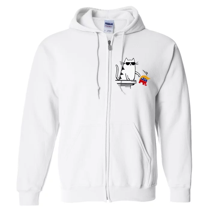 Cat Ladies For Kamala Harris Donald Trump 2024 Full Zip Hoodie