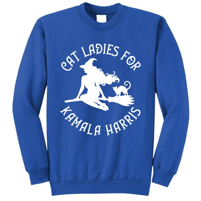 Cat Ladies For Kamala Harris Wiccan Pagan Cheeky Witch Gift Sweatshirt