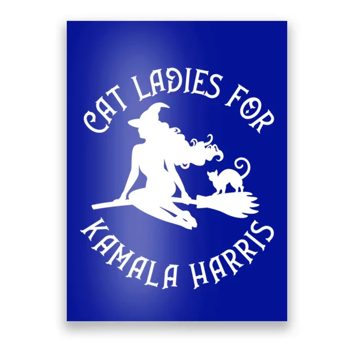 Cat Ladies For Kamala Harris Wiccan Pagan Cheeky Witch Gift Poster