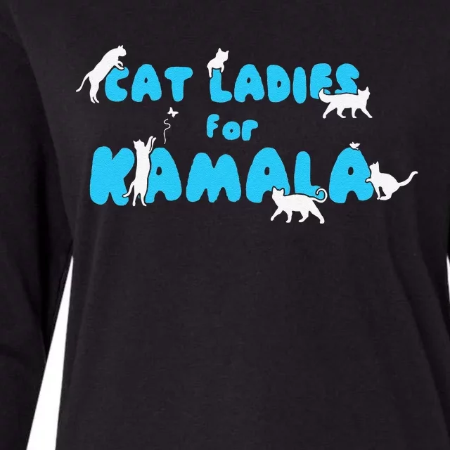 Cat Ladies For Kamala Gift Womens Cotton Relaxed Long Sleeve T-Shirt