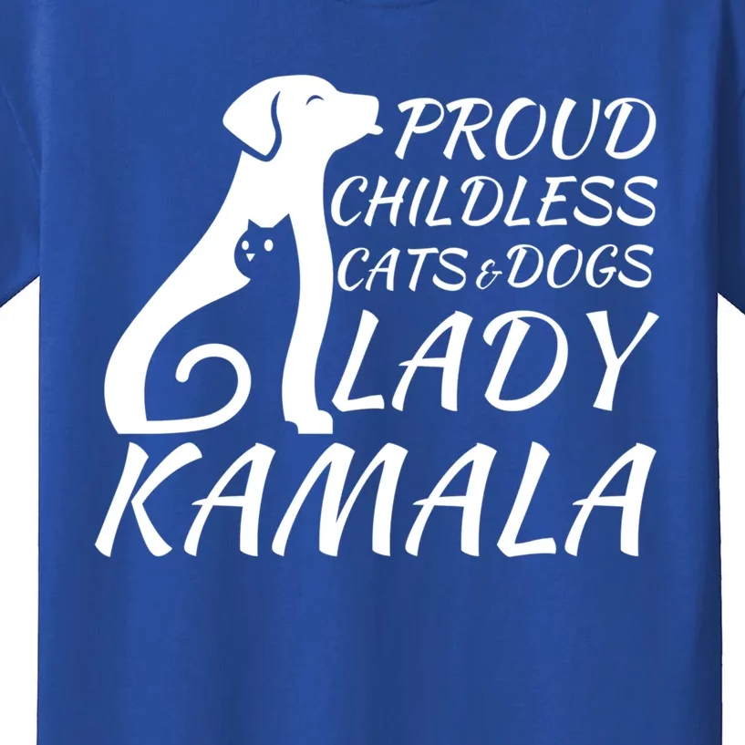 Cat Ladies For Kamala Proud Less Cats And Dogs Lady Gift Kids T-Shirt