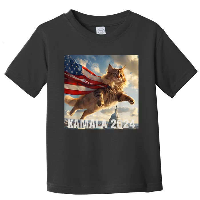 Cat Ladies For Kamala Kamala Harris Vice President 2024 Toddler T-Shirt