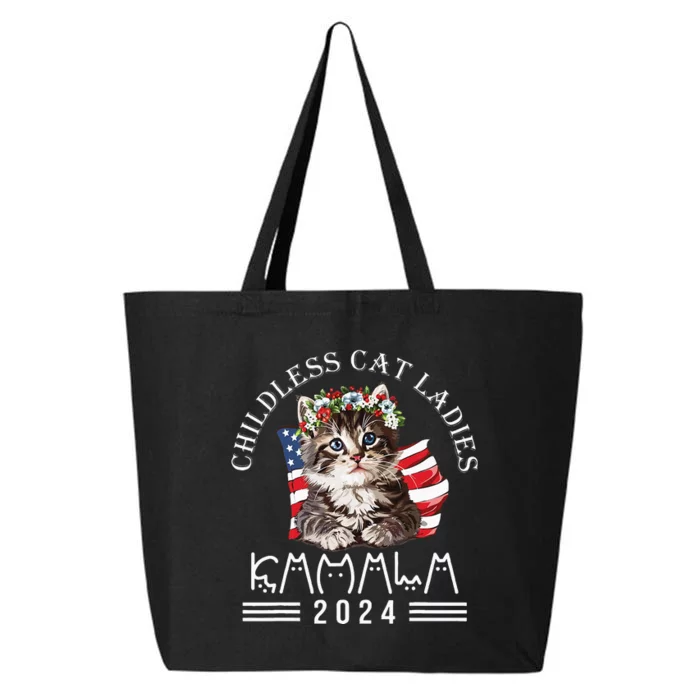 Cat Lady Fun Childless Cat Ladies 2024 25L Jumbo Tote