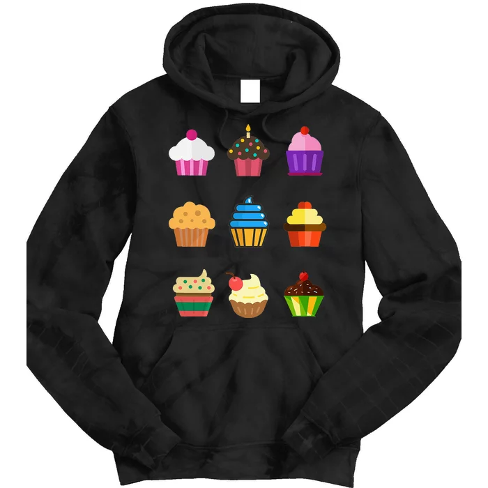 Cupcake Lovers Frosting Baking Dessert Cute Cake Tie Dye Hoodie