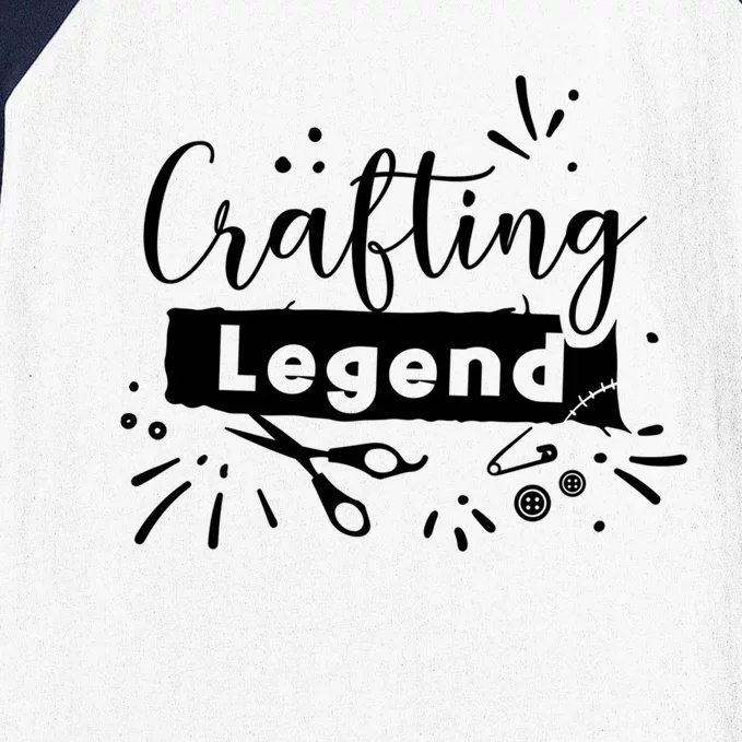 Crafting Legend Funny Hobby Crafter Artist Gift Baseball Sleeve Shirt