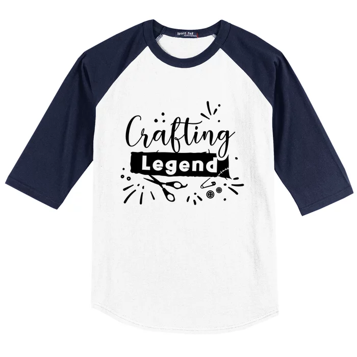 Crafting Legend Funny Hobby Crafter Artist Gift Baseball Sleeve Shirt