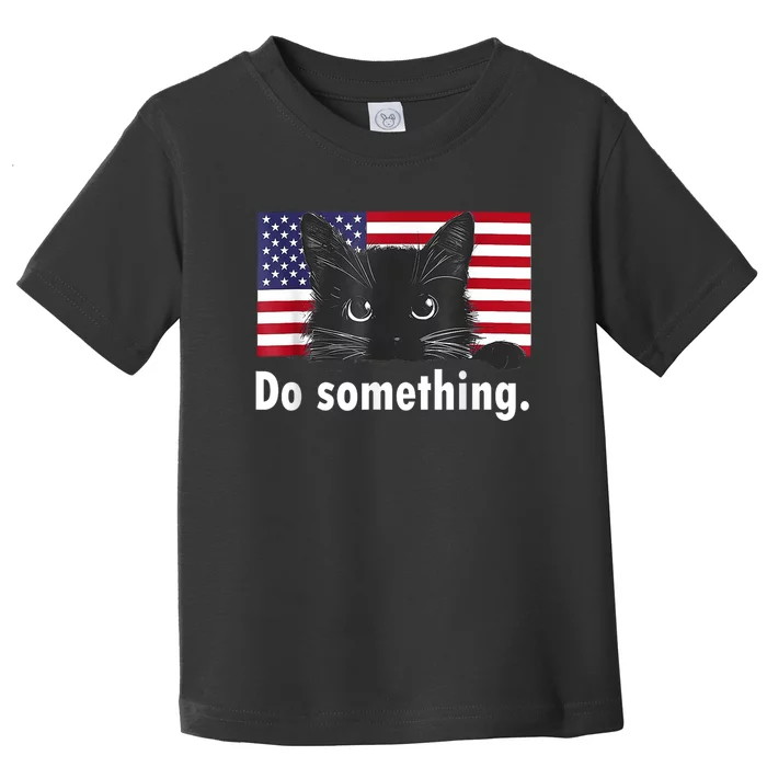 Cat Ladies Funny Kamala Harris 2024 Election Do Something Toddler T-Shirt