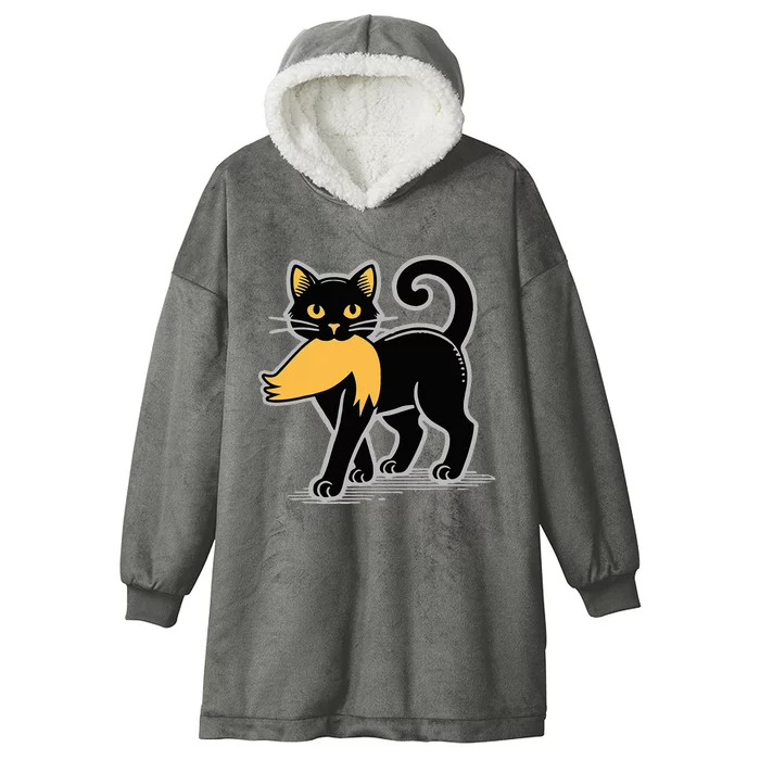 Cat Ladies For Kamala Harris Donald Trump 2024 Hooded Wearable Blanket