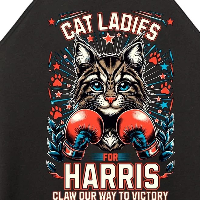 Cat Ladies For Harris For President 2024 Women’s Perfect Tri Rocker Tank