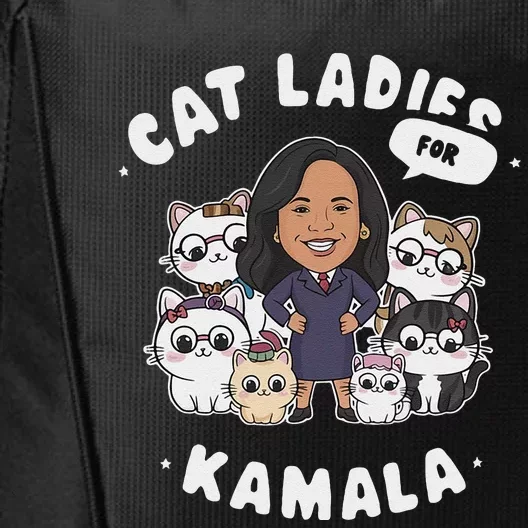 Cat Ladies For Kamala 2024 Presidential Support City Backpack