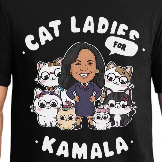 Cat Ladies For Kamala 2024 Presidential Support Pajama Set