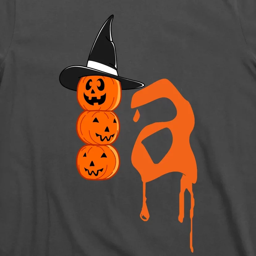 Comma La Funny Kamala Harris Halloween Pumpkin T-Shirt