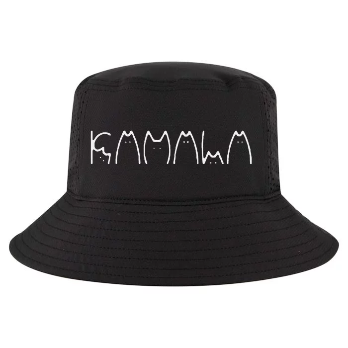 Cat Ladies For Kamala Harris Cat Lettering 2024 Election Cool Comfort Performance Bucket Hat