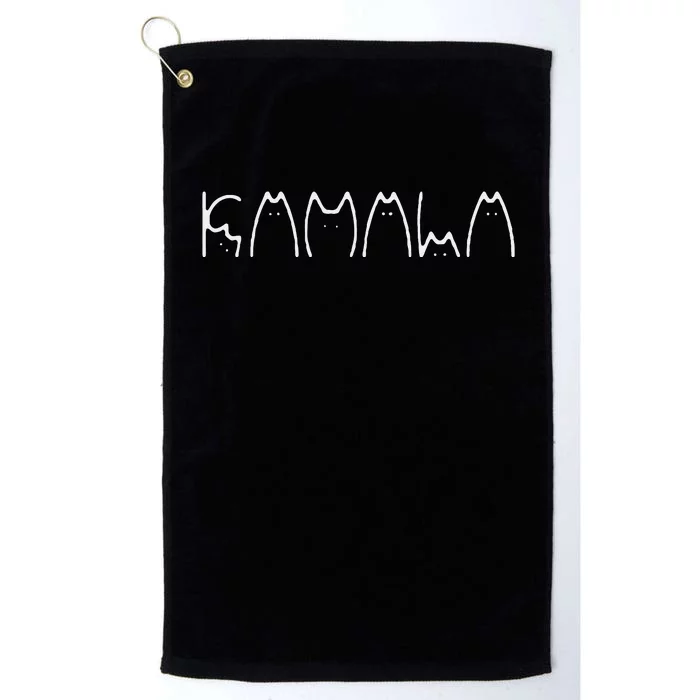 Cat Ladies For Kamala Harris Cat Lettering 2024 Election Platinum Collection Golf Towel