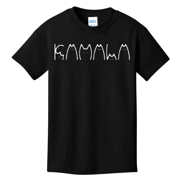 Cat Ladies For Kamala Harris Cat Lettering 2024 Election Kids T-Shirt