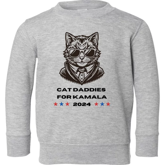 Cat Ladies For Kamala Cat 2024 Toddler Sweatshirt